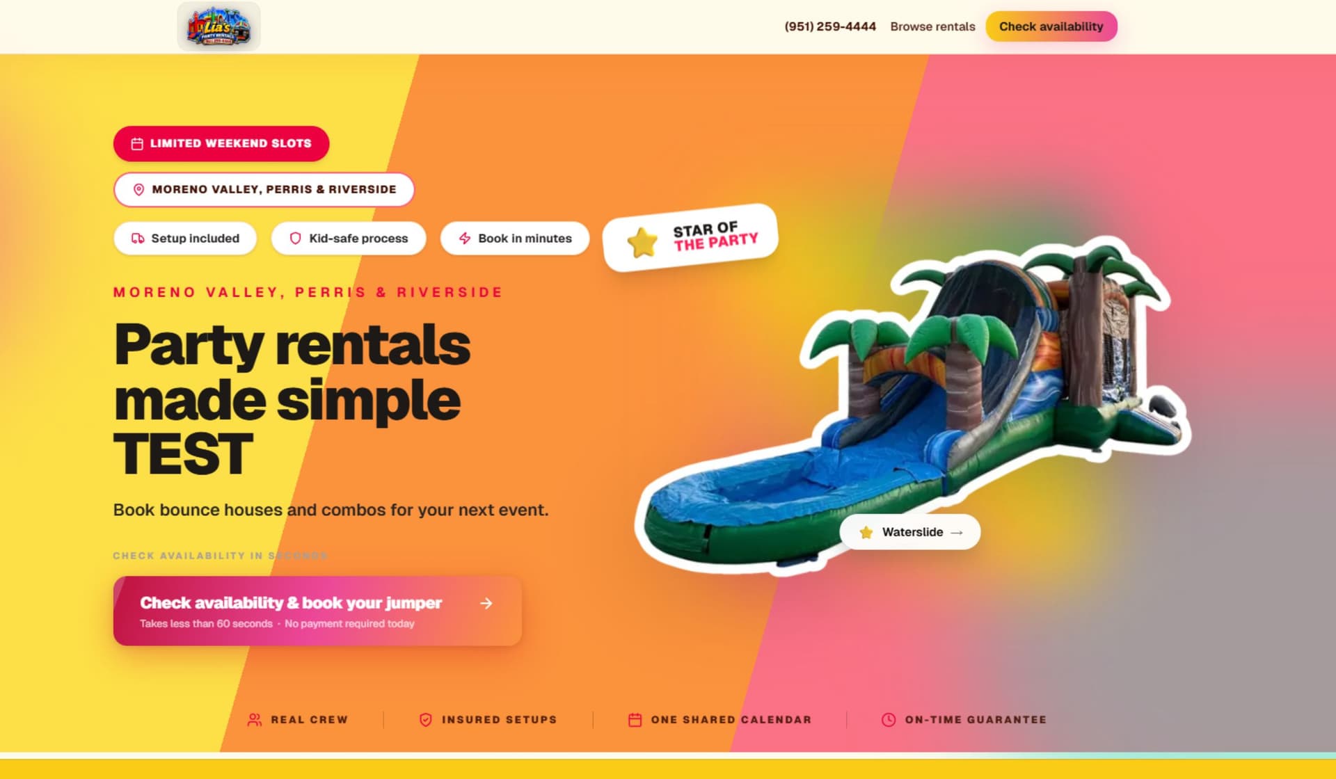 Premium website hero and brand presentation